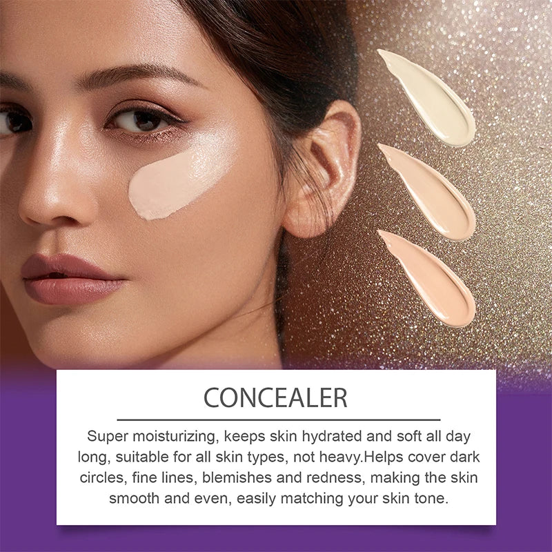 Liquid Foundation Concealer Waterproof Oil Control Concealer Covers Dark Circles Even Skin Tone Without Makeup New Makeup 7.5ml