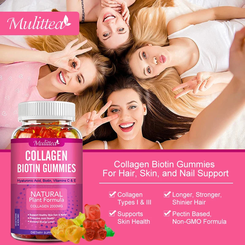 Mulittea Collagen Gummies with Biotin - With Free Gift!