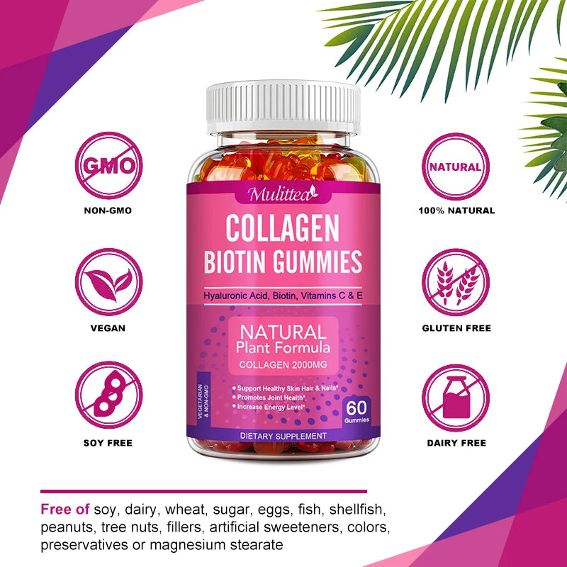 Mulittea Collagen Gummies with Biotin - With Free Gift!