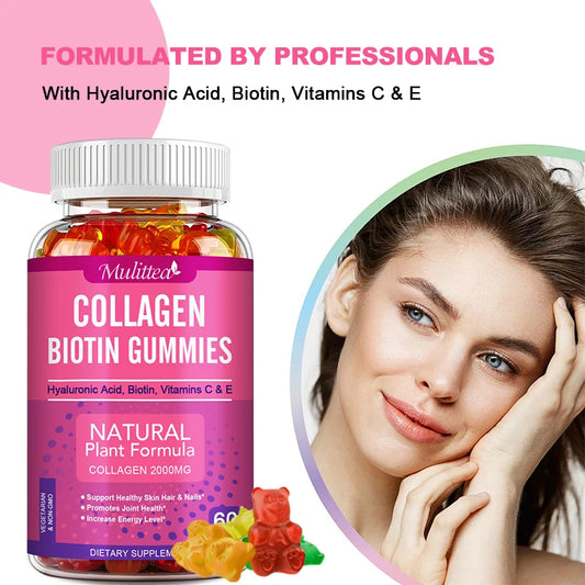 Mulittea Collagen Gummies with Biotin - With Free Gift!