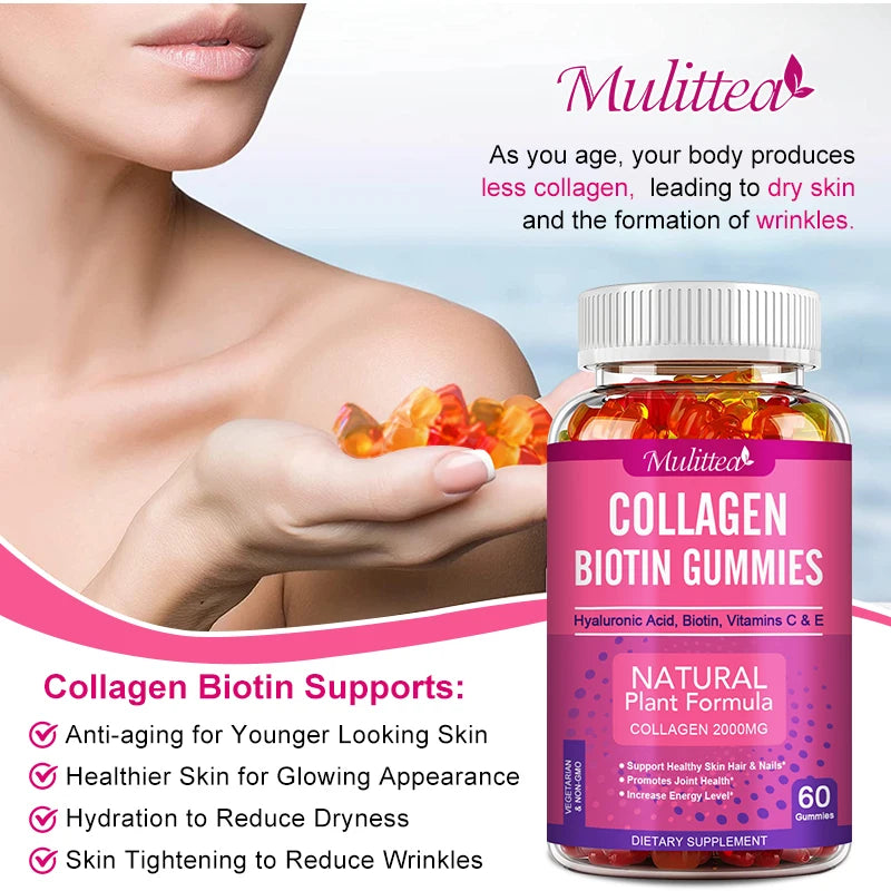 Mulittea Collagen Gummies with Biotin - With Free Gift!